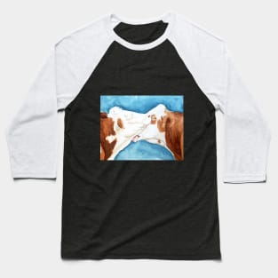 Kissing cow Baseball T-Shirt